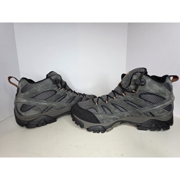 Merrell Moab 2 Mid Waterproof Hiking Boots Men's Granite Gray Vibram - Picture 4 of 11